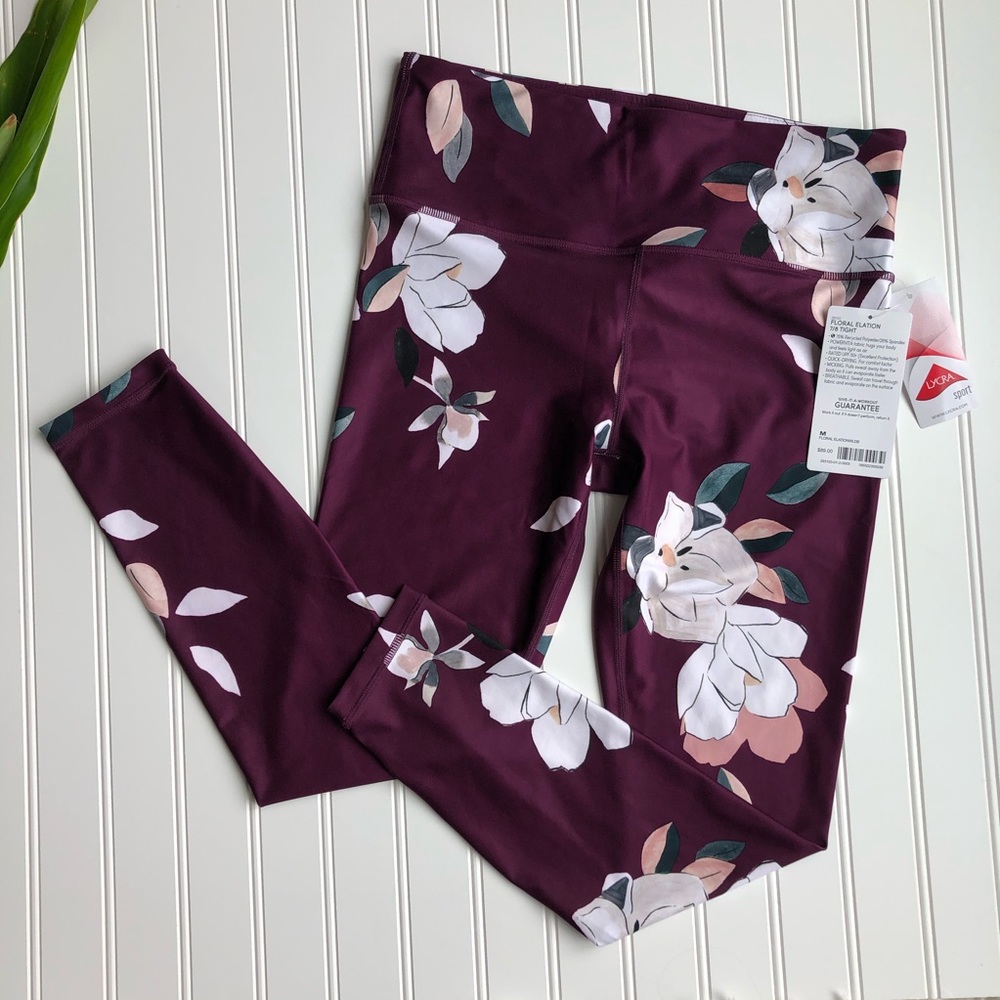 Brand new Athleta Floral Elation 7/8 in M